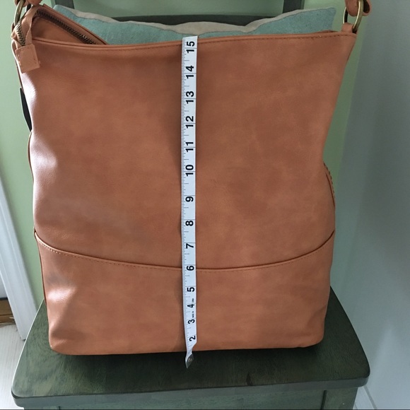 Satchel Bag Handbag - Cognac Color-B1 - Picture 5 of 8